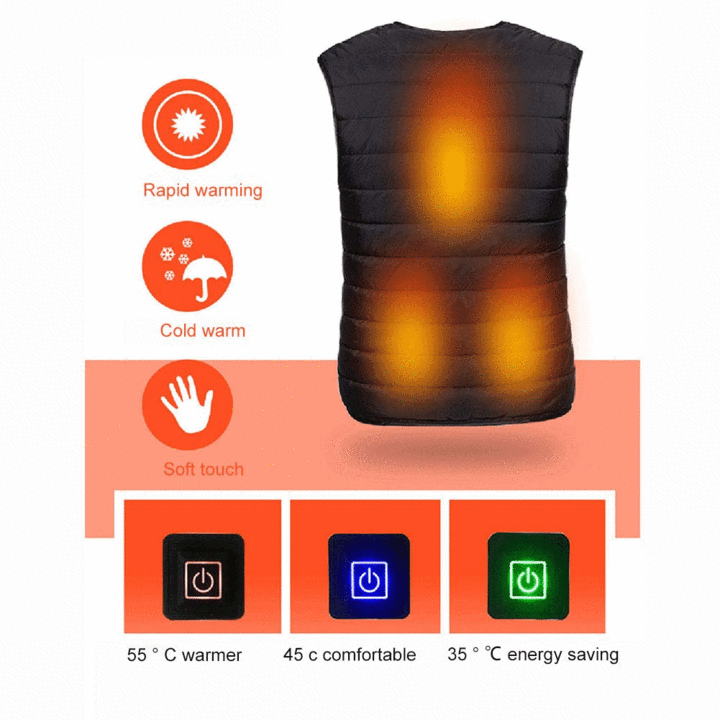 FireVest™ - Unisex Warming Heated Vest Jacket - DealDeploy
